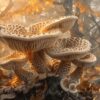 Une scène d'automne avec des champignons fantaisistes aux formes et motifs uniques