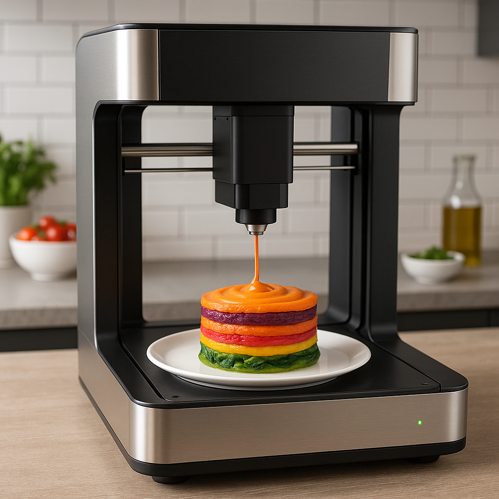 Imprimante 3D alimentaire créant un repas personnalisé