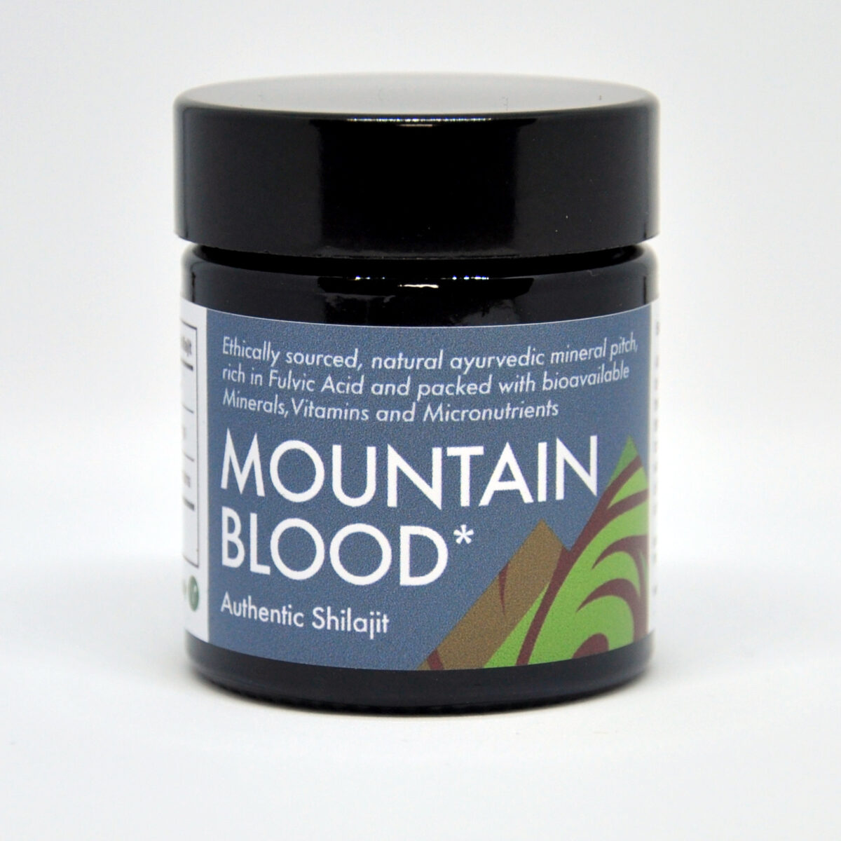 Exemple de shilajit en résine conditionnée dans un pot, vue produit